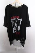 【WINTERセール】BLACK HONEY CHILI COOKIE（Roen） Tシャツ.B.H.C.C JIM MORRISON /ブラック/4 O-22-07-24-050-BL-ts-YM-ZT115