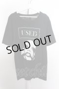 【SALE】Moonage Devilment(清春) Tシャツ.USED /ブラック/44 O-22-07-24-052-Mo-ts-YM-ZT447