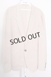 【SALE】GOSTAR DE FUGA ジャケット.リネンライクポリエステルテーラード'20SS /ベージュ/48 O-22-07-24-007-GO-ja-YM-ZT386