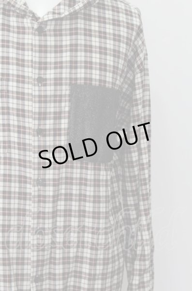 画像2: MILK BOY シャツ.グリッターチェックフーディー /アイボリー/ O-22-07-27-048-ET-sh-YM-ZT472 (2)