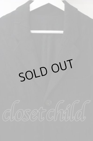 画像2: NO ID. コート.ウールコットン縮絨チェスター /ブラック/1 O-22-07-31-007-NO-ou-YM-ZT-M002 (2)