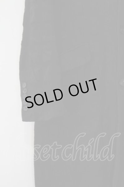 画像4: NO ID. コート.ウールコットン縮絨チェスター /ブラック/1 O-22-07-31-007-NO-ou-YM-ZT-M002 (4)