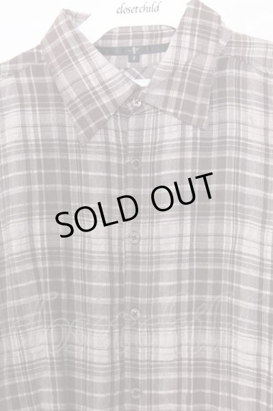 画像2: NO ID. シャツ.チェック半袖 /ブラウン/2 O-22-08-04-036-NO-sh-YM-ZT367 (2)