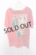 【SALE】NO ID. BLACK Tシャツ.天竺リメイク Type B /レッド/2 O-22-08-04-038-NO-ts-YM-ZT368
