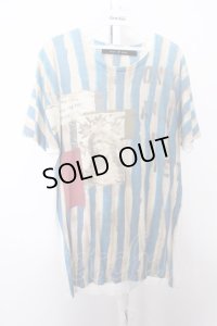 【SALE】NO ID. BLACK Tシャツ.Anarchy /サックス/1 O-22-08-04-044-NO-ts-YM-ZT368