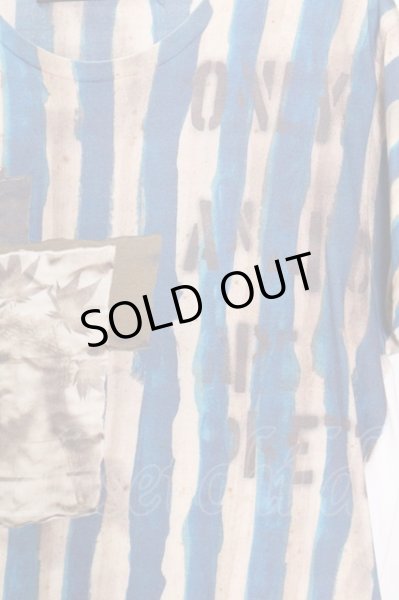 画像2: NO ID. BLACK Tシャツ.Anarchy /ブルー/1 O-22-08-04-045-NO-ts-YM-ZT368 (2)