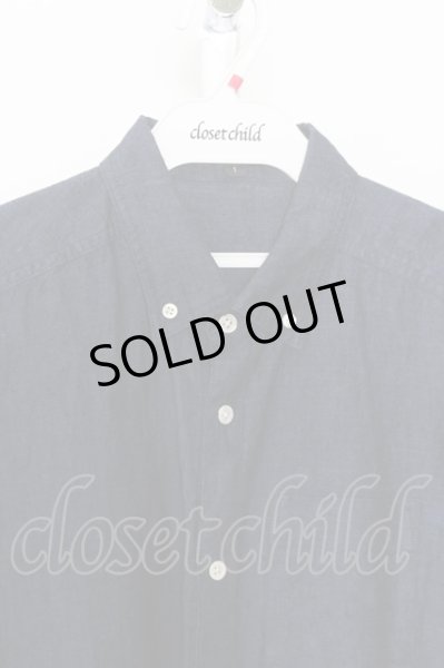 画像2: NO ID. シャツ.リネンシャンブレー7S /ネイビー/1 O-22-08-04-052-NO-ja-YM-ZT477 (2)