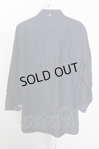 画像3: NO ID. シャツ.リネンシャンブレー7S /ネイビー/1 O-22-08-04-052-NO-ja-YM-ZT477 (3)