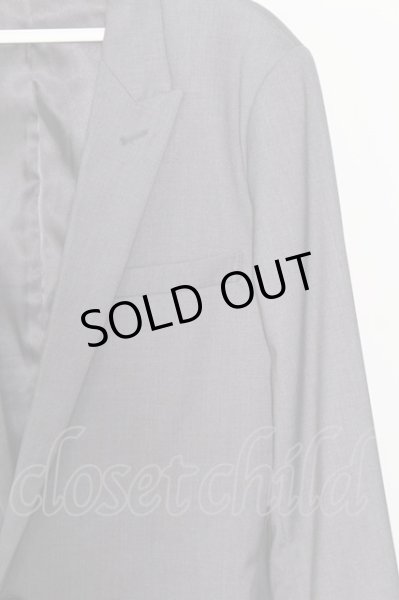 画像2: NO ID. ジャケット.TRストレッチピークドラペル /グレー/1 O-22-08-04-030-NO-ja-YM-ZT409 (2)