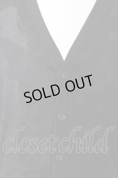 画像2: AKM カーディガン.CAMO切り替え /ブラック/M O-22-08-07-078-AK-to-YM-ZT358 (2)