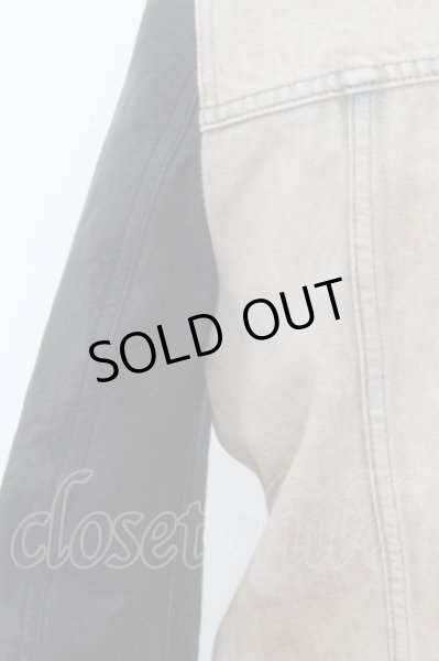 画像4: s'exprimer ジャケット.ラム切り替えGジャン /ブラックｘブラウン/46 O-22-08-07-135-SE-ts-YM-ZT364 (4)