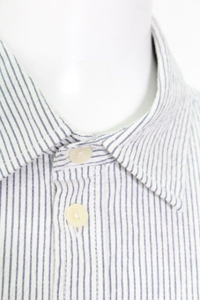 画像3: ZARA シャツ.カノコストライプビッグ /ブルー/EUXL O-22-08-07-020-ZA-sh-YM-ZT363 (3)