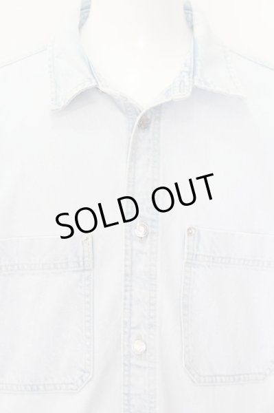 画像2: ZARA シャツ.オーバーデニム /ライトインディゴ/EUXL O-22-08-07-021-ZA-sh-YM-ZT364 (2)