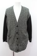 【SALE】CHORD NUMBER EIGHT カーディガン.LEOPARD LONG CARDIGAN /ブラックｘグレー/S O-22-08-11-029-CH-to-YM-ZT367