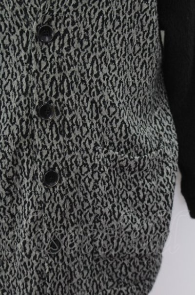 画像2: 【SALE】CHORD NUMBER EIGHT カーディガン.LEOPARD LONG CARDIGAN /ブラックｘグレー/S O-22-08-11-029-CH-to-YM-ZT367