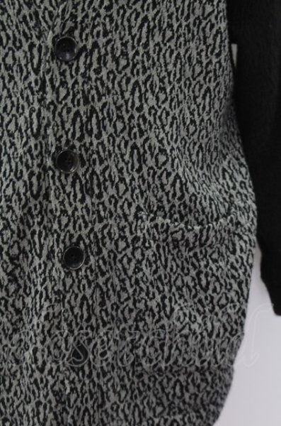 画像2: CHORD NUMBER EIGHT カーディガン.LEOPARD LONG CARDIGAN /ブラックｘグレー/S O-22-08-11-029-CH-to-YM-ZT367 (2)