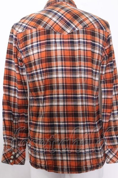 画像3: Moonage Devilment(清春) シャツ.チェックウエスタン /オレンジ/46 O-22-08-19-043-Mo-sh-YM-ZT334 (3)