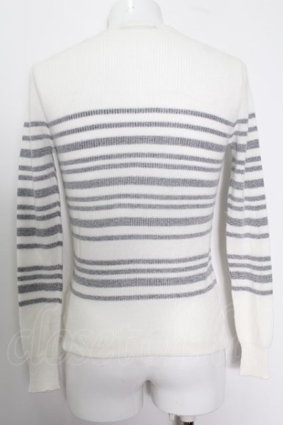 画像3: GOSTAR DE FUGA ニット.JAVELINボーダーVネック /ホワイト/44 O-22-08-19-057-GO-to-YM-ZT334 (3)