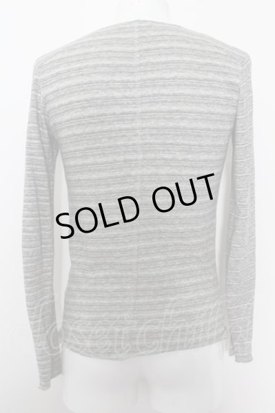 画像3: GOSTAR DE FUGA カットソー.切りっぱなしパイルボーダー /グレー/44 O-22-08-19-059-GO-to-YM-ZT386 (3)