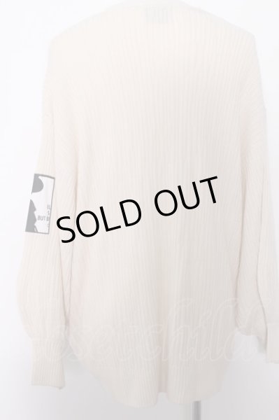 画像3: KMK(KINGLY MASK) カーディガン.パッチダッフルニット /アイボリー/F O-22-08-19-060-KM-to-YM-ZT365 (3)