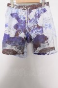 【WINTERセール】NO ID. パンツ.ＷＩＮＧプリントスイムショーツ /ブルー/1 O-22-08-19-071-NO-pa-YM-ZT241
