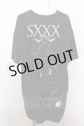 【SALE】MARDIGRAS(SADS清春) Tシャツ.SXXX BIG /ブラック/ O-22-08-19-008-MA-ts-YM-ZT448
