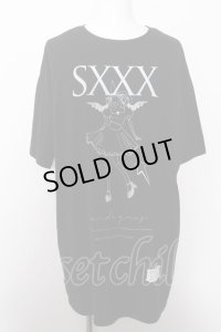 【SALE】MARDIGRAS(SADS清春) Tシャツ.SXXX BIG /ブラック/ O-22-08-19-008-MA-ts-YM-ZT448