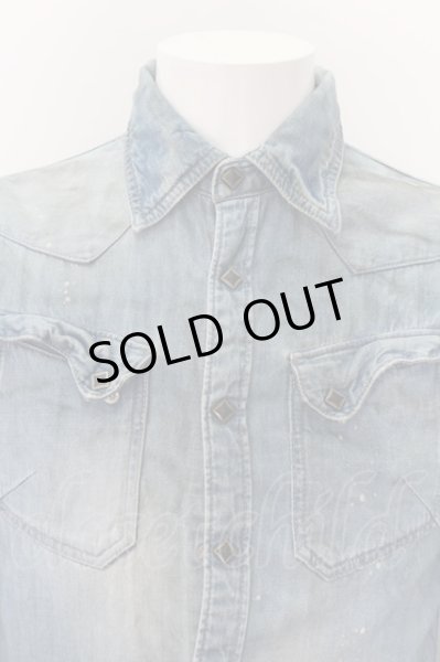 画像2: FUGA シャツ.Authentic 顔料加工6S /ブルー/44 O-22-08-24-049-FU-sh-YM-ZT381 (2)