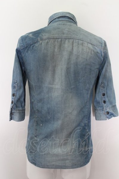 画像5: FUGA シャツ.Authentic 顔料加工6S /ブルー/44 O-22-08-24-049-FU-sh-YM-ZT381 (5)