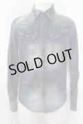 【SALE】FUGA シャツ.OverJoyd 加工デニム /インディゴ/44 O-22-08-24-050-FU-sh-YM-ZT383