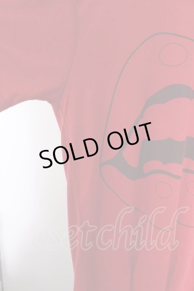 画像2: JURY BLACK Tシャツ.LIPプリントルーズ /レッド/ O-22-08-26-028-JU-ts-YM-ZT360 (2)