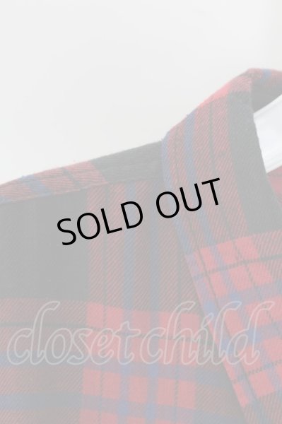 画像2: JURY BLACK シャツ.ルーズシルエットチェック /レッド/F O-22-08-26-033-JU-sh-YM-ZT360 (2)