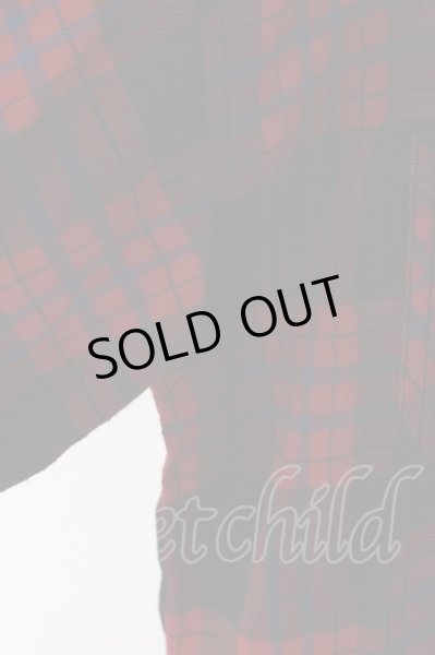 画像3: JURY BLACK シャツ.ルーズシルエットチェック /レッド/F O-22-08-26-033-JU-sh-YM-ZT360 (3)