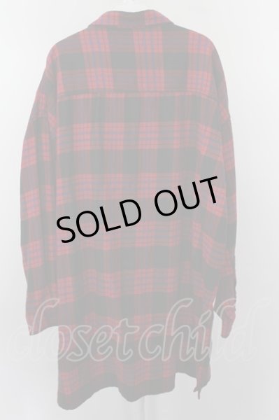 画像6: JURY BLACK シャツ.ルーズシルエットチェック /レッド/F O-22-08-26-033-JU-sh-YM-ZT360 (6)