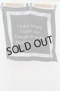 【SALE】JULIUS バンダナ.LI CLOTH  ENJOY LUXURY /ブラック/ O-22-08-26-007-JU-za-YM-ZT399