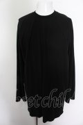 【WINTERセール】MINSOBI カットソー.ビッグ /ブラック/F O-22-08-30-071-ET-to-YM-ZT359
