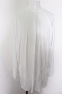 【WINTERセール】MINSOBI カットソー.スリットビッグ /ホワイト/F O-22-08-30-087-ET-to-YM-ZT360