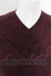 画像2: semanticdesign Tシャツ.ボタニカルテレコVネック /ワイン/M O-22-08-30-094-se-ts-YM-ZT360 (2)