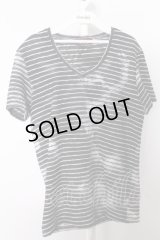 【SALE】TORNADO MART Tシャツ.ブリードボーダータックＪＱ /ブラックｘホワイト/M O-22-08-31-027-TO-ts-YM-ZT353