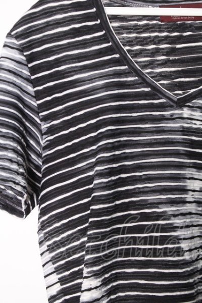 画像2: 【SALE】TORNADO MART Tシャツ.ブリードボーダータックＪＱ /ブラックｘホワイト/M O-22-08-31-027-TO-ts-YM-ZT353
