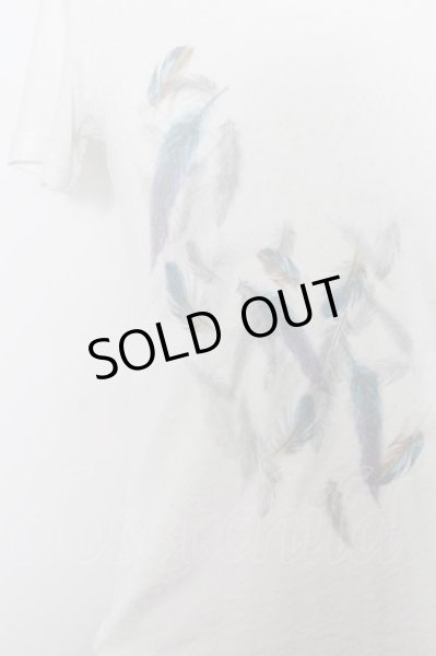 画像2: TORNADO MART Tシャツ.フェザープリントスプラッシュＪＱ /ホワイト/M O-22-08-31-048-TO-ts-YM-ZT354 (2)