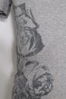 画像2: TORNADO MART Tシャツ.フォギー天竺(フロッキーローズプリント) /グレー/M O-22-08-31-060-TO-ts-YM-ZT352 (2)