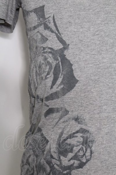 画像2: 【SALE】TORNADO MART Tシャツ.フォギー天竺(フロッキーローズプリント) /グレー/M O-22-08-31-060-TO-ts-YM-ZT352