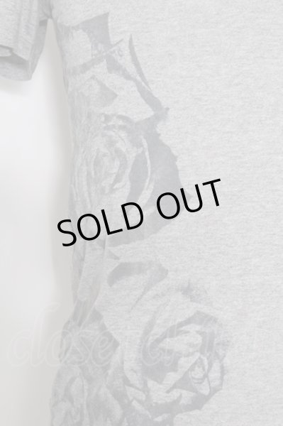 画像2: TORNADO MART Tシャツ.フォギー天竺(フロッキーローズプリント) /グレー/M O-22-08-31-060-TO-ts-YM-ZT352 (2)