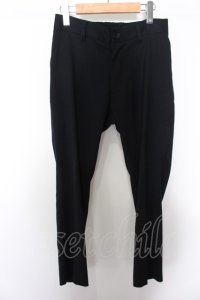 【WINTERセール】NO ID. BLACK パンツ.ストレッチテーパードアンクルイージートラウザーズ /ブラック/2 O-22-08-31-115-NO-pa-YM-ZT058