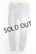 【SALE】NO ID. パンツ.ストレッチデニムUSED加工スキニー /ライトブルー/1 O-22-08-31-128-NO-pa-YM-ZT396