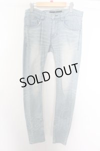 【SALE】NO ID. パンツ.ストレッチデニムUSED加工スキニー /ライトブルー/1 O-22-08-31-128-NO-pa-YM-ZT396