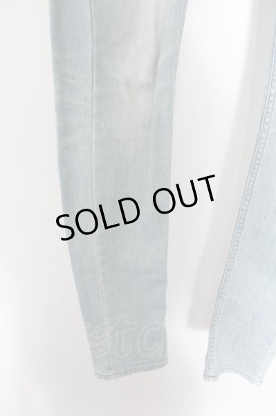 画像3: NO ID. パンツ.ストレッチデニムUSED加工スキニー /ライトブルー/1 O-22-08-31-128-NO-pa-YM-ZT396 (3)