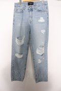 【WINTERセール】AIVER パンツ.ダメージデニム /ライトインディゴ/ O-22-09-04-069-ET-pa-YM-ZT079