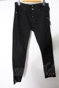 【WINTERセール】青激-SEIGEKI- パンツ.12oz original stretch BLACK cropped /インディゴ/26 O-22-09-04-070-ET-pa-YM-ZT088